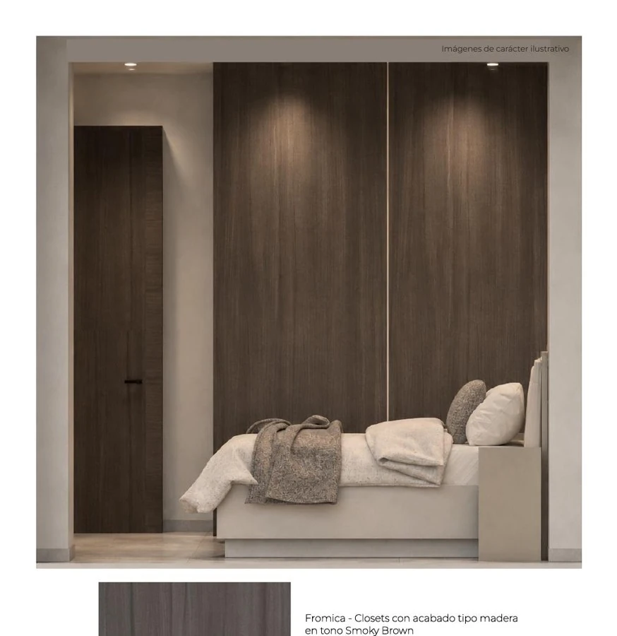 Closets en acabado Smoky Brown de Abasolo Residence
